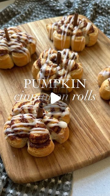 Sarah Fowler on Instagram: "Pumpkin cinnamon rolls 🤎 This pumpkin shaping technique is always such a hit when I share it for sourdough and baked Brie that I wanted to come up with another easy way to use it! Everything tastes better when it’s shaped like a little pumpkin, right? And my kids absolutely LOVE these.  You’ll need: 1 can cinnamon rolls (I get mine from @traderjoes) Kitchen twine Cinnamon sticks  Directions Use 3 pieces of kitchen twine to tie around each cinnamon roll, this will create the pumpkin shape. Bake as directed on the package. Once cooled, cut the twine and remove gently, then insert the cinnamon sticks to make the pumpkin “stems.” Enjoy with a hot cup of coffee.  #halloween #halloweenfood #halloweentreats #pumpkin #pumpkinshaped #traderjoes #pumpkinseason #thanksgiv Pumpkin Shaped Pancakes, Ghost Cinnamon Rolls, Spooky Cinnamon Rolls, Pumpkin Shaped Cinnamon Rolls, Cinnamon Rolls Halloween, Can Cinnamon Rolls, Halloween Cinnamon Rolls, Cinnamon Rolls Pumpkin, Canned Cinnamon Rolls