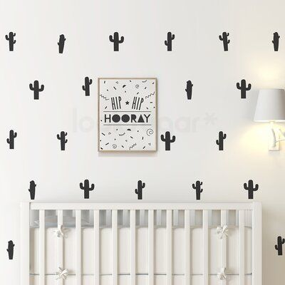 Baby Nursery Wall Decals, Cactus Nursery, Cactus Stickers, Cactus Wall, Flower Wall Decals, With Wallpaper, Cactus Decor, Removable Wall Decals, Nursery Wall Decals