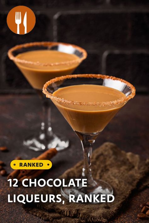 Liqueurs differ from liquors in that they are more flavorful and lower in alcohol content (via Coole Swan). Furthermore, liqueurs tend to be used to embellish a beverage, while liquors provide their substance. A notion explained by bar manager Jack McGarry: "Liqueurs are modifiers, adding context and nuance to a mixed drink. #chocolate #liquors #chocolateliquors #ranked Chocolate Liquor Drinks, Bar Manager, Liqueur Drinks, Godiva Chocolate, Irish Cream Liqueur, Chocolate Liquor, Liquor Drinks, Chocolate Liqueur, Cream Liqueur