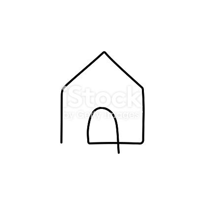 Residential Building Concept, Simple Vector Illustration, House Outline, Simple Tats, Minimal Tattoo Design, Illustration Simple, Logo Design Inspiration Branding, Real Estate Logo Design, Building Concept