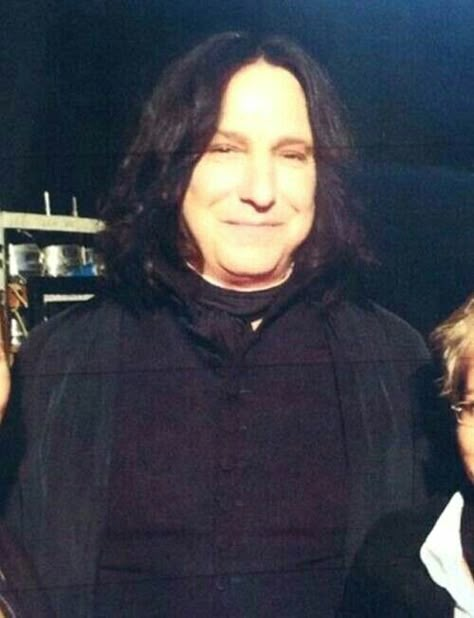 A smiling Snape Alan Rickman R.I.P. Severus Snape Smiling, Snape Smiling, Severus Sneep, Alan Rickman Always, Severus Snape Fanart, Professor Severus Snape, Alan Rickman Severus Snape, Harry Potter Severus, Harry Potter Severus Snape