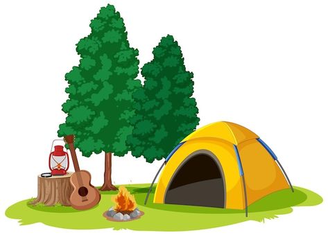 Free vector isolated camping tent in nat... | Free Vector #Freepik #freevector #camping-clipart #cartoon-tree #cartoon-drawing #svg Camp Clipart, Crab Cartoon, Seashell Illustration, Safari Scene, Tenda Camping, Camping Clipart, Camping Theme Classroom, Circus Characters, Different Types Of Vegetables