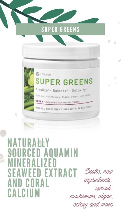 It Works Greens, It Works Marketing, It Works Distributor, Beauty Works, It Works Products, Super Greens, Weight Management, Pinterest For Business, Network Marketing