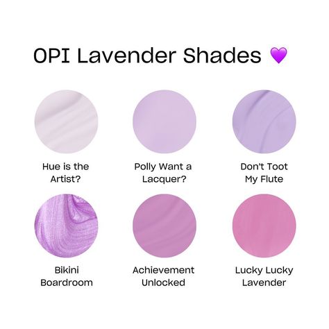 Now trending: lavender nails 💜✨ Swipe for a closer look at our shade picks and let us know your fave below.… | Instagram Lavender Nail Color Ideas, Sheer Lavender Nails, Opi Lavender, Lavender Nail Color, Lavender Gel Nails, Lavender Nails, Neutral Nails, Nail Color, Nail Inspo