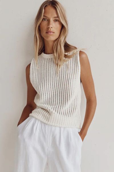 Hollow Out Sweater, Summer Knitwear, Vests Women, 90s Summer, Y2k Tank, Casual Knitwear, Sweater Vests, Sweater Vest Women, Streetwear Tops