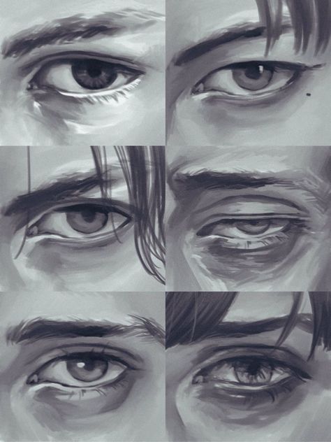 Watery Eyes Drawing, Eye Inspo Drawing, Body Shading Reference, Art Style Realistic, Face Shading Tutorial, Eyes Reference Drawing, Digital Art Eyes, Eyes Sketching, Eye Reference Drawing