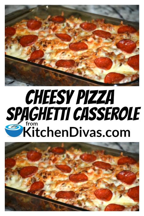 Spaghetti Pizza Bake, Pizza Spaghetti Casserole, Casserole Pasta, Pasta Ground Beef, Pepperoni Pizza Casserole, Bubble Up Pizza, Pepperoni And Cheese, Pizza Spaghetti, Spaghetti Casserole Recipe