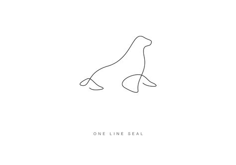 One Line Animals, Leather Burning, Seal Tattoo, One Line Tattoo, Small Pretty Tattoos, Tiny Tattoo, Incredible Tattoos, Discreet Tattoos, Line Art Design