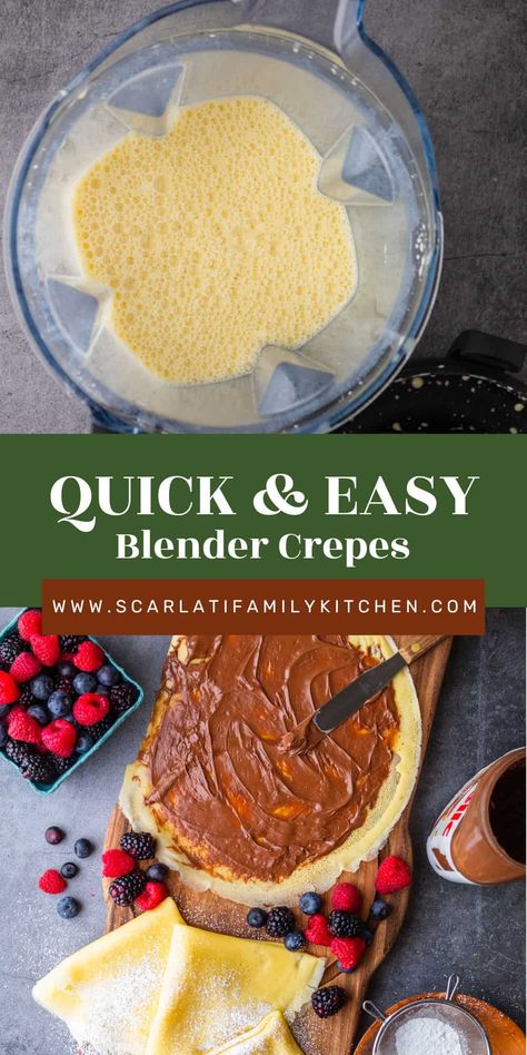 Learn how to make easy Blender Crepes for breakfast or brunch. This fool-proof method guarantees perfect sweet and savory crepes every time. Crepes Recipe Easy, Crepe Batter Recipe, Blender Crepes, Frugal Meal Planning, Easy Crepe Recipe, Easiest Recipes, Crepes Recipe, Recipe For Breakfast, Sweet Crepes