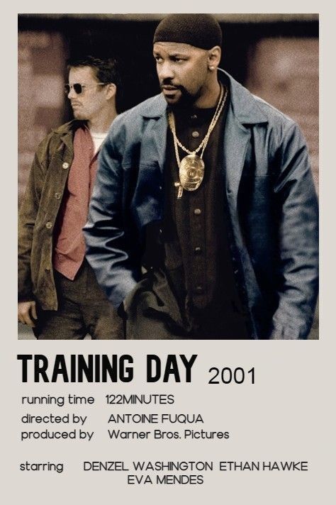 Training Day Movie, Early 2000s Movies, Sunday Movies, Indie Movie Posters, Movie Hacks, Classic Films Posters, Iconic Movie Posters, New Movies To Watch, Film Posters Minimalist