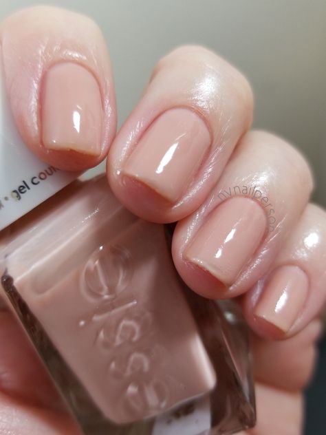 Essie Gel Couture Of Corset, Essie Of Corset, Milky Nail Polish, Natural Nails Ideas, Soap Nails, Short Manicure, Nails Milky, Glazed Nails, Sheer Nail Polish