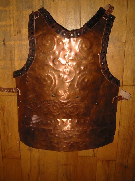 copper chestplate Copper Armor, Armour Inspiration, Breast Plate, Types Of Armor, Chest Plate, Fantasy Shop, Aged Copper, Copper Plated, Percy Jackson