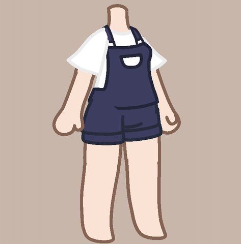 Gacha Club Overalls Outfit, Chibi Overalls, Manga Fashion, Tea Illustration, Overalls Outfit, Gacha Edit, Gacha Outfits, Club Outfit Ideas, Denim Overalls