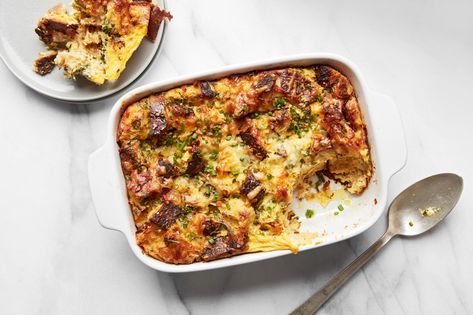 Strata Recipes Breakfast, Ham And Cheese Casserole, French Toast Bread Pudding, Cheese Strata, Epicurious Recipes, Strata Recipes, Breakfast Strata, Best Breakfast Casserole, Brunch Casserole