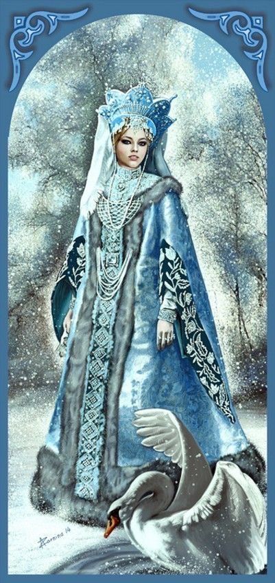 Snow Maiden, Russian Folk Art, Needlework Crafts, Russian Folk, Fairytale Art, Russian Fashion, Snow Queen, Winter Forest, Winter Art