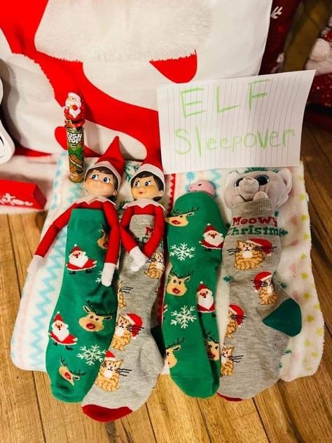 Elf Sleepover, Elf On The Shelf Sleepover, Elf Ideas Easy, Bad Elf, Elf Shelf, Elf Magic, Awesome Elf On The Shelf Ideas, Elf Activities, Xmas Elf