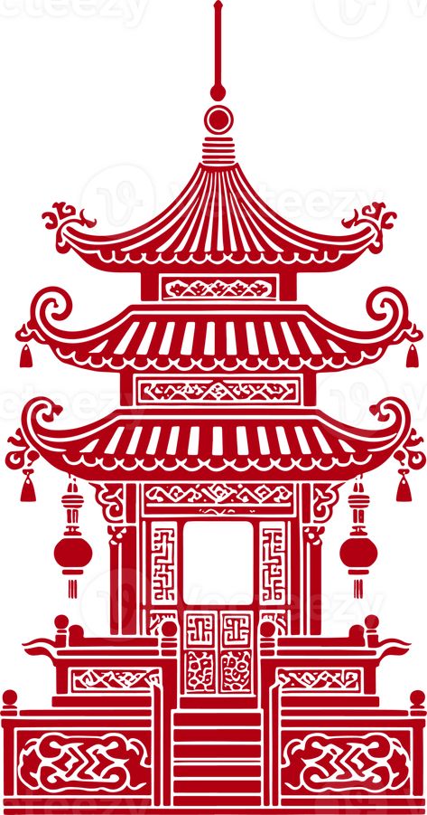 Chinese Line Art, Chinese Restaurant Logo, Asian New Year, New Year's Drawings, Chinese Traditional Art, Box Bag Tutorial, Japanese Motifs, Chinese Theme, Chinese Pattern