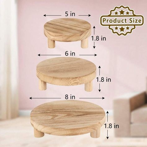 3PCS Wooden Display Riser for Display,Round Display Stand,Wood Riser Pedestal Stand for Home Decor and Organizer | SHEIN USA Wood Riser, Display Pedestal, Stick Crafts, Pedestal Stand, Display Risers, Dark Wood Stain, Wooden Display, Table Display, Craft Stick Crafts