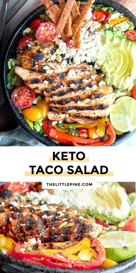 Low Carb Taco Salad, Bear Diet, Eat Like A Bear, Keto Salad Recipes, Low Carb Taco, Keto Taco Salad, Low Carb Salads, Easy Low Carb Meals, Keto Salads