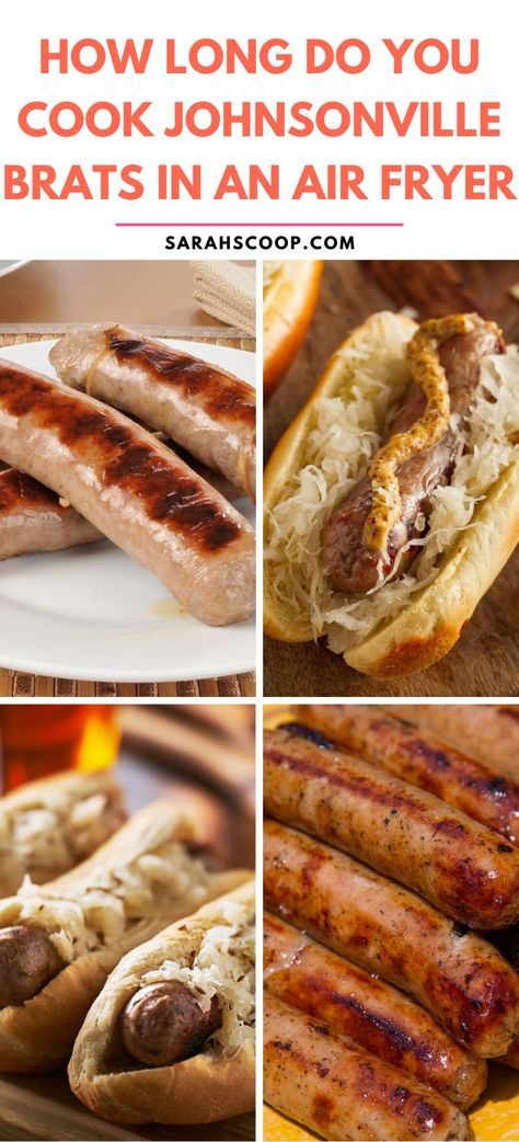 Discover the Ultimate Cooking Times for Johnsonville Brats in an Air Fryer: Simple & Delicious Recipe Inside! 🌭 #sausage #airfryer Cooking Brats In Air Fryer, Air Fry Bratwurst, Beer Brats In Air Fryer, Air Fried Brats, Johnsonville Brats In Air Fryer, Air Fryer Brats Recipes, Sausage Airfryer, Brats In Air Fryer, Air Fryer Brats