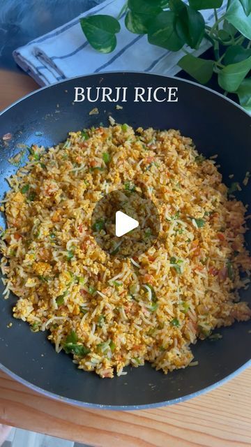 Akshada Desai Lobo on Instagram: "Burji rice❤️  Here’s a quick simple and easy recipe that makes a perfect lazy meal. Inspired by @rajuomlet  Ingredients I used: - 1 tbsp oil + 1 tbsp butter (more butter, tastier is the rice. So use as preferred)  - 2 green chillies, finely chopped  - 2 onions, finely chopped - 1 and 1/2 tomato, finely chopped  - 1/2 inch ginger, finely chopped  - salt  - 1/2 tsp turmeric  - 2 tsp red chilli powder (adjust as preferred)  - 2 and 1/2 cup cooked rice  - 1/2 tsp garam masala (you can experiment with pav bhaji masala as well) - coriander leaves  - spring onions   #burji #burjirice #rice #ricelover #dubaifoodbloggers #uaefoodbloggers #uaefoodblogger #dubaifoodblogger #foodblogger #recipevideo #recipeoftheday #recipes #foodstagram #foodporn #food #instareels #re Egg Burji, Egg Masala, Pav Bhaji Masala, Budget Family Meals, Red Chilli Powder, Pav Bhaji, Cooked Rice, Spring Onions, Coriander Leaves