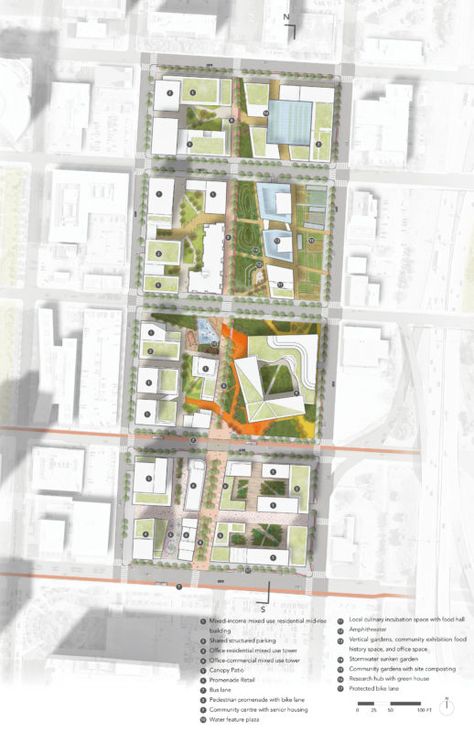 Mixed Use Masterplan, Master Plan Drawing, Ryerson University, Masterplan Architecture, Block Plan, Urban Analysis, Competition Winner, College Projects, Architecture Sketchbook