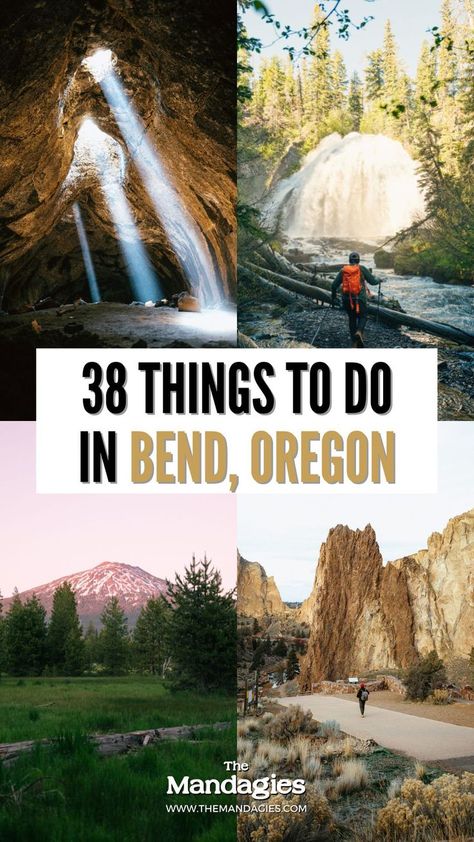 Planning your next summer trip to Bend, Oregon? We've got everything you need! Discover the best Bend summer activities, including hiking Smith Rock State Park, seeing Tumalo Falls, the Newberry National Volcanic Monument, Lava River Cave, and so much more! Oregon Itinerary, Oregon State Parks, Smith Rock State Park, Oregon Hikes, Adventurous Things To Do, Central Oregon, Spring Trip, Scenic Byway, Oregon Travel