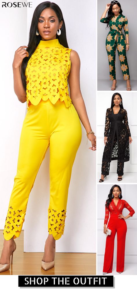 Huge Sellections of women's jumpsuit rompers and sports wear. Pick your favorite outfits to update your wardrobe. Shop the outfits now! Jump Suites Outfit, Jump Suites, Girl Boss Outfit, Outfit Jumpsuit, Moslem Fashion, Leather Dress Women, Classy Jumpsuit, Sleeveless Mock Neck, Twist Front Dress