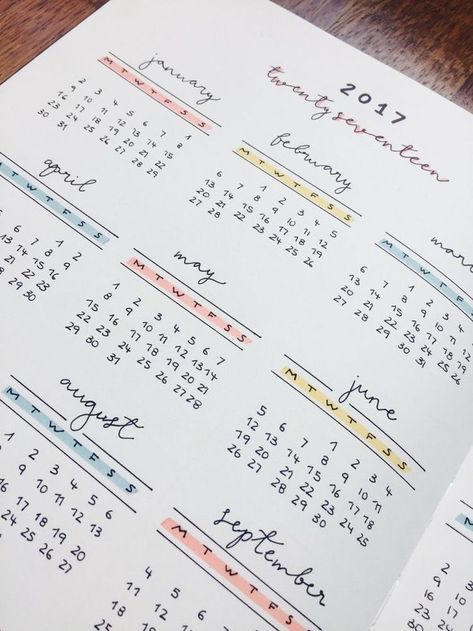 Year at a glance calendar spread. Future Log Bullet Journal, Bullet Journal Calendrier, Journal D'inspiration, Future Log, Bullet Journel, Bullet Journal 2020, Bullet Journal 2019, Bullet Journal Notes, Bullet Planner