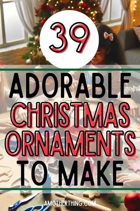 Discover 39 easy homemade Christmas ornament crafts! From classic salt dough to festive mod podge designs, find the perfect DIY project for your tree. Inexpensive Ornaments To Make, Homemade Family Christmas Ornaments, Easy Personalized Ornaments, Quick And Easy Christmas Ornaments To Make, Xmas Tree Ornaments Diy Craft Ideas Christmas, Homemade Ornaments Diy, Easy To Make Ornaments For Kids, Christmas Crafts For 3-5, How To Make Homemade Christmas Ornaments