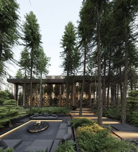 Modern Forest Home, Stephen Tsymbaliuk, Better Instagram, Backyard Pavilion, Farm Design, Forest House, Dream House Interior, November 1, Dream House Exterior