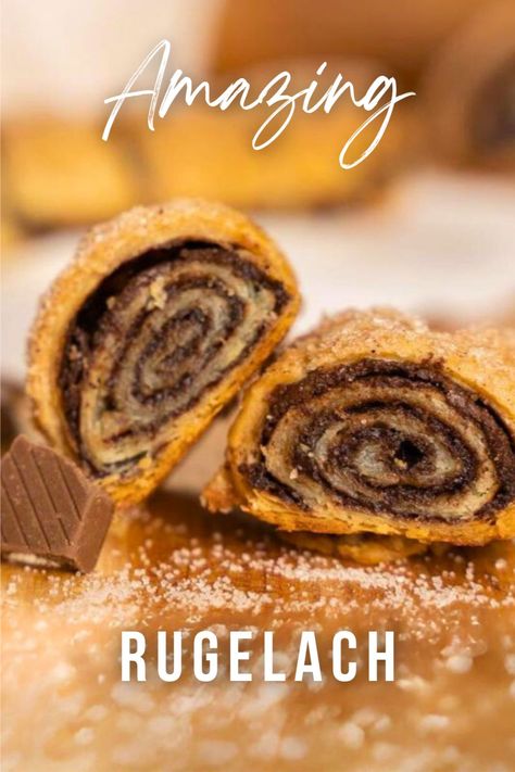 🍪✡️ Rugelach cookies are a Hanukkah must-have. Click for the full recipe! #Rugelach #HanukkahCookies #HolidayBaking #FilledCookies #WhippedRecipes Puff Pastry Rugelach, Rugelach Recipe Traditional, Chocolate Rugelach Recipe, Hanukkah Cookies, Rugelach Cookies, Chocolate Rugelach, Hanukkah Recipes, Rugelach Recipe, Hanukkah Traditions