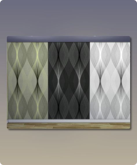 Sims 4 Decor CC: Roob   s Vertical Waves Wallpaper By Rubriel Sims 4 Decor Cc, Sims 4 Decor, Sims Decor, Halloween Living Room, Hall House, Sims 4 Cc Download, Waves Wallpaper, Tools And Toys, Best Sims