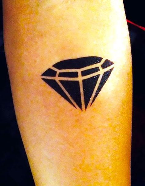 A simple and small tattoo of black diamond on the forearm. Color: Black. Tags: First, Easy Black Diamond Tattoos, Diamond Tattoo Designs, Airbrush Tattoo, Diamond Tattoos, Tattoo Prices, Unique Tattoo, Tattoo Trends, Popular Tattoos, Tattoo Photos