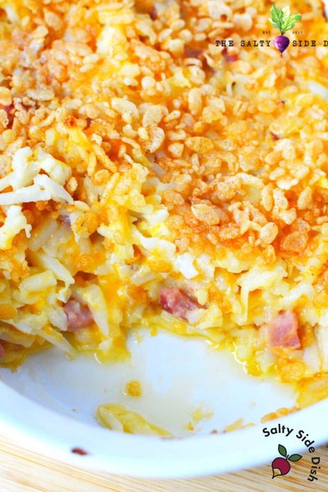 Ham And Hashbrown Casserole, Ham Bake, Ham And Potato Casserole, Breakfast Potato Casserole, Cheesy Ham, Ham Potato, Ham Casserole, Hashbrown Breakfast Casserole, Hash Brown Casserole