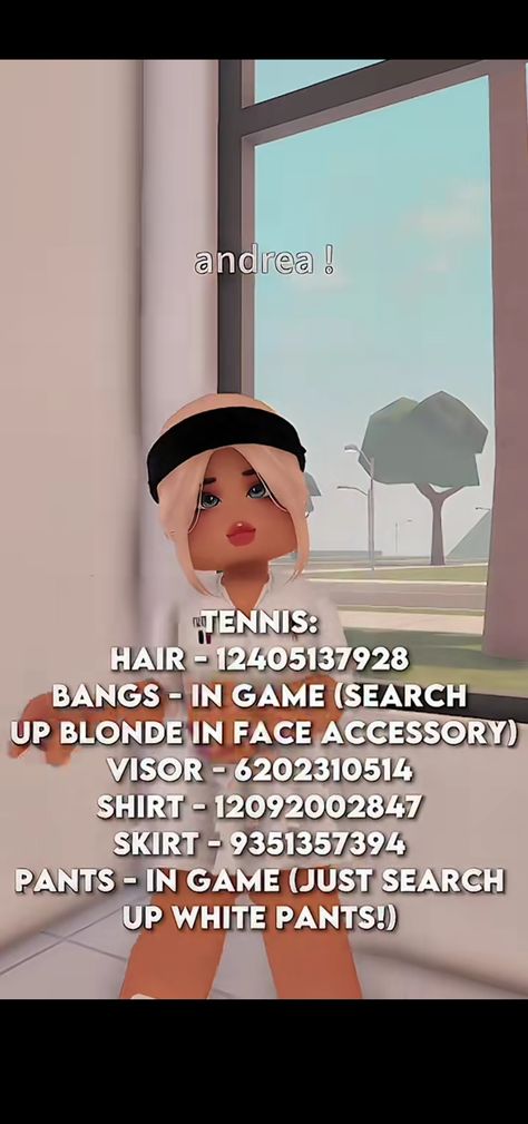 Claw Clip Hairstyles Bloxburg Codes, Roblox Coastal Outfit, Roblox Tennis Outfit Code, Aesthetic Roblox Outfits Codes Preppy, Aesthetic Roblox Outfit Codes, Cheer Outfit Codes, Bloxburg Shower Outfit Codes, Roblox Berry Avenue Codes Clothes Preppy, Roblox Codes White