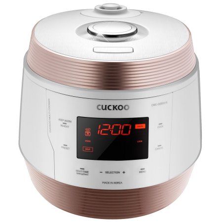 Cuckoo 8 in 1 Multi Pressure cooker (Pressure Cooker, Slow Cooker, Rice Cooker, Browning Fry, Steamer, Warmer, Yogurt Maker, Soup Maker) Stainless Steel, Made in Korea, White, CMC-QSB501S Cuckoo Rice Cooker, Stainless Steel Pressure Cooker, Soup Maker, Yogurt Maker, Steam Cooking, Rice Cookers, Electric Cooker, Stainless Steel Pot, Electric Pressure Cooker