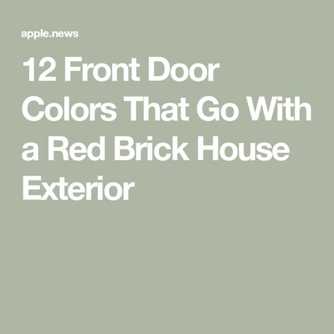 12 Front Door Colors That Go With a Red Brick House Exterior Front Door Paint Colors For Red Brick House, Red Brick House Door Colors, Front Door Colors For Red Brick House, Door Colors For Red Brick House, Front Door Colors With Red Brick, Red Brick House Exterior Colors, Painting The Front Door, Brick House Front Door Colors, House Doors Colors