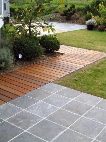 Wood Walkway, Garden Walkways, Wood Path, Backyard Ideas For Small Yards, Walkway Design, Outdoor Walkway, Wooden Walkways, Walkway Ideas, Garden Walkway