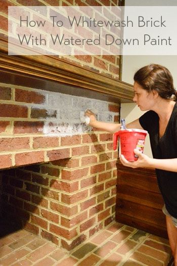 How To Whitewash A Brick Wall Or Fireplace | Young House Love Whitewash Brick, Diy Brick Wall, White Wash Brick Fireplace, Red Brick Fireplaces, Fireplace Redo, Painted Brick Fireplace, Architecture Renovation, Fireplace Update, Paint Fireplace