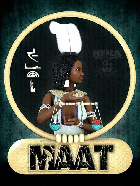 Maat Goddess, Goddess Of Justice, Kemetic Spirituality, Ancient Kemet, African Mythology, African Spirituality, Pledge Of Allegiance, Egyptian Mythology, Our Universe