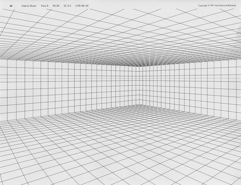 Perspective Grid  (Meant for Interiors but use as needed) Perspective Grids, Perspective Grid, 3d Perspective Drawing Interior, Perspective Grid Illustrator, Grid Enlargement Drawing, Drawing Furniture, Storyboard Ideas, Isometric Drawing, Interior Architecture Drawing