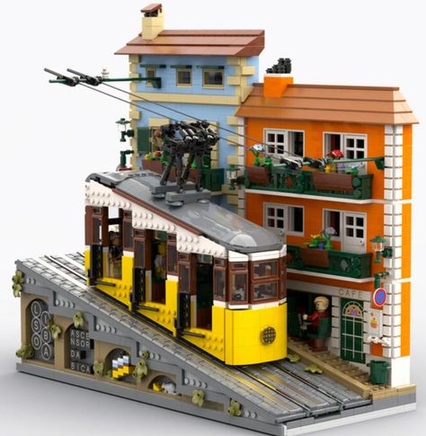 Lego Garden, Lego City Train, Lego Train Tracks, Lego Techniques, Lego Universe, Lego Town, Big Lego, Lego Train, Lego Buildings