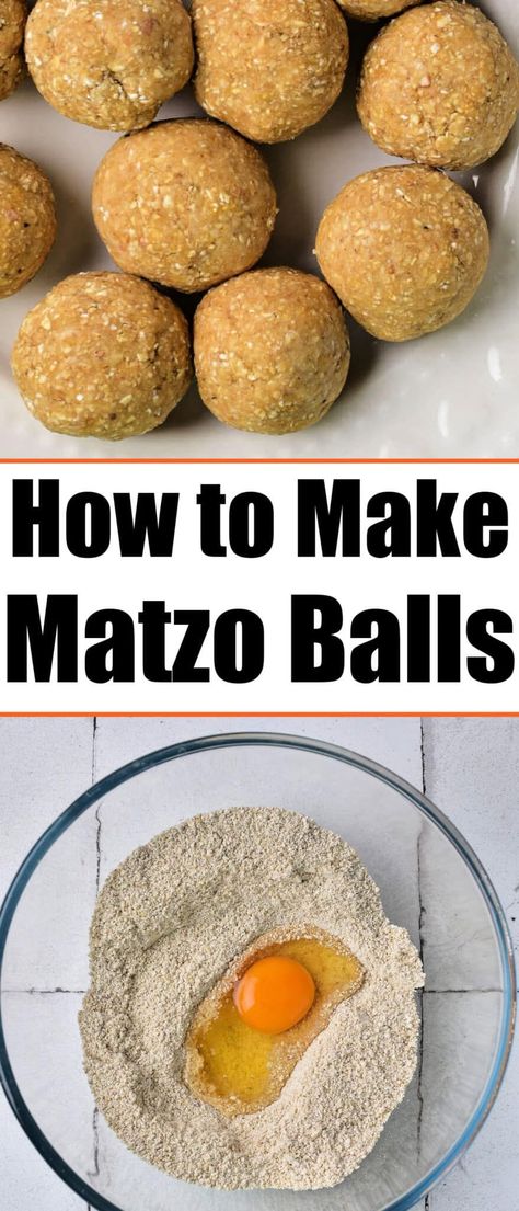 Matzah Ball Recipe, Matzo Ball Recipe, Matzo Ball Soup Recipe, Matzo Balls, Matzo Ball, Jewish Holiday Recipes, Matzo Meal, Matzoh Ball, Baked Dinner