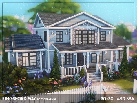 Sims 4 Shell House, Houses Layout, Sims 4 Family House, Sims 4 Houses Layout, Sims 4 House, Family Houses, Sims 4 Family, Sims Houses, Shell House