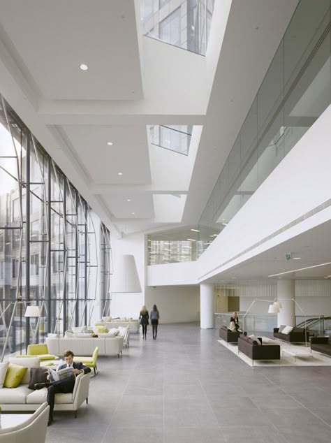 Lobby Lobby Ceiling, Design Office Interior, Window Structure, Lobby Furniture, Los Angeles Interior Design, Lift Lobby, Interior Design Office, Lobby Reception, Office Lobby