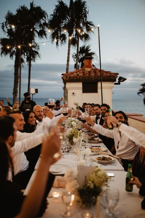 Black tie beach wedding at Ole Hansen in San Clemente, California Black Tie Destination Wedding, Black Tie Lake Wedding, Ole Hanson Wedding, Black And White Mexico Wedding, Ole Hanson Beach Club Wedding, La Ventura San Clemente Wedding, San Clemente Wedding, San Clemente, Event Planning Design