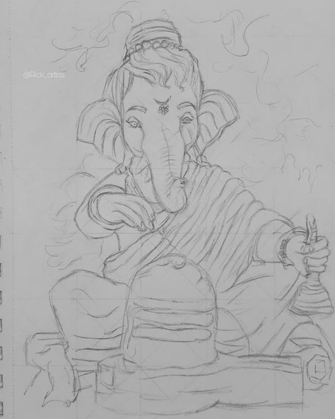 Gnash Ji Drawing, Indian Gods Drawing, Hindu God Sketch, Ganesh Ji Pencil Sketch, God Drawing Hindu, Ganesh Ji Sketch, Ganesha Outline, Bhagwan Drawing, Ganesh Ji Drawing