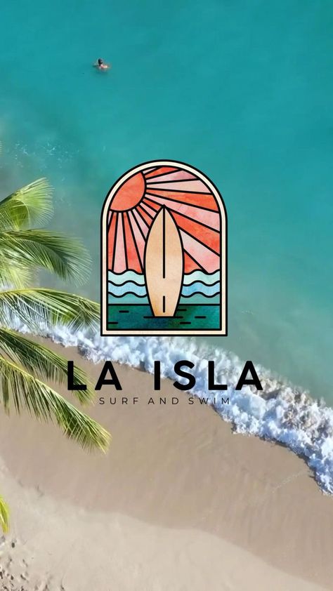 Island Logo Design, Video Logo Design, Tropical Logo, Logo Design Coffee, Video Logo, Summer Logo, Logo Video, Surf Logo, Island Logo