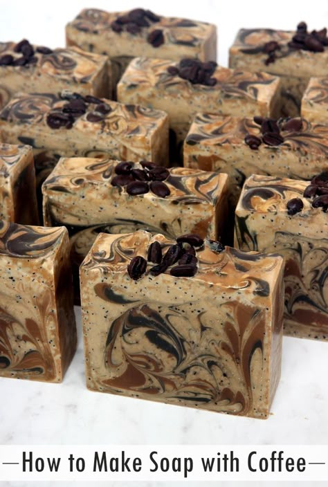 How to Make Coffee Soap Coffee Soap Recipe, Săpunuri Handmade, How To Make Soap, Cold Process Soap Recipes, Handmade Soap Recipes, Coffee Soap, Diy Soaps, Make Soap, Soap Recipe